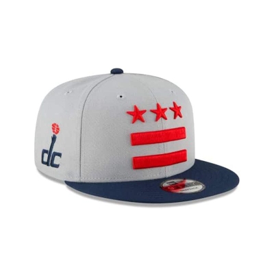 Grey Washington Wizards Hat - New Era NBA City Edition Alt 59FIFTY Fitted Caps USA0957243